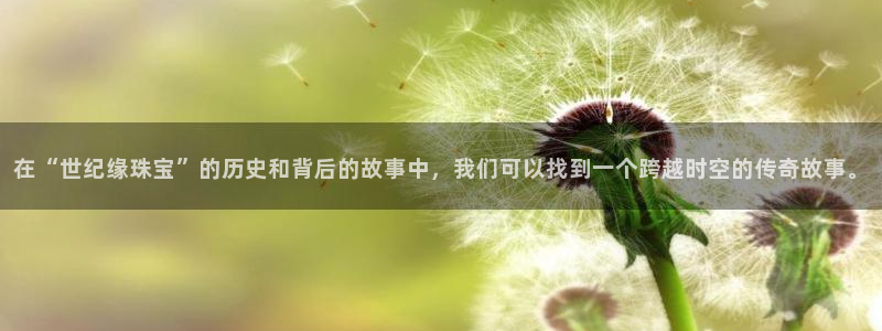 开丰娱乐若七九九：在“世纪缘珠宝”的历史和背后的故事中，我们可以找到一个跨越时空
