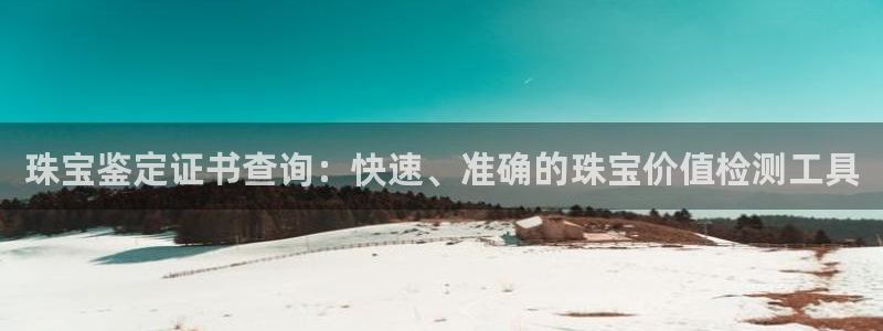 开丰娱乐官网首页：珠宝鉴定证书查询：快速、准确的珠宝价值检测工具