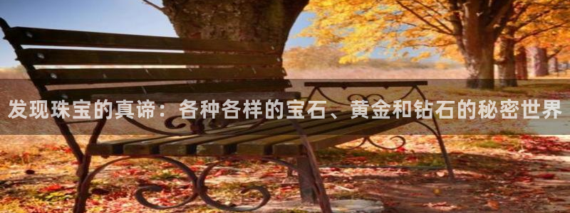 开丰娱乐趣 7O935：发现珠宝的真谛：各种各样的宝石、黄金和钻石的秘密世界