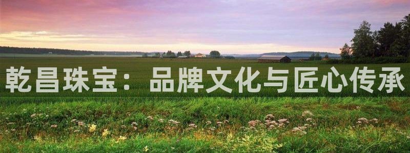 开丰娱乐科技：乾昌珠宝：品牌文化与匠心传承