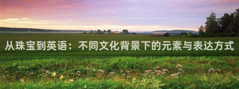 开丰娱乐山67五壹叁八：从珠宝到英语：不同文化背景下的元素与表达方式