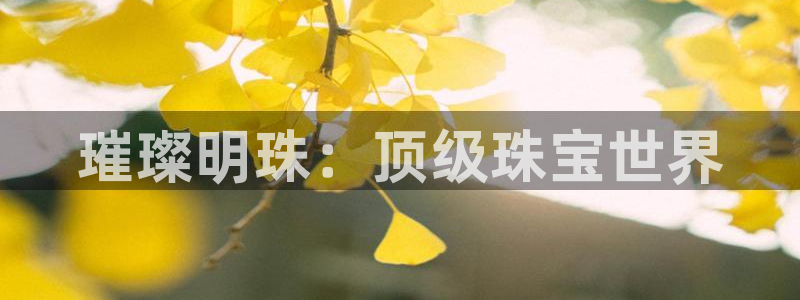 开丰娱乐前：璀璨明珠：顶级珠宝世界