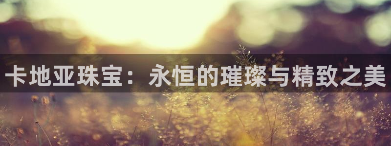 开丰娱乐登入：卡地亚珠宝：永恒的璀璨与精致之美
